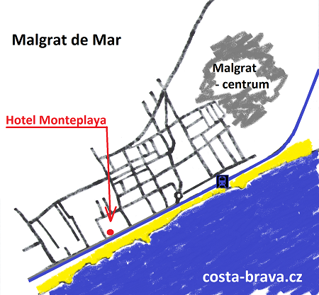Hotel Monteplaya - mapa